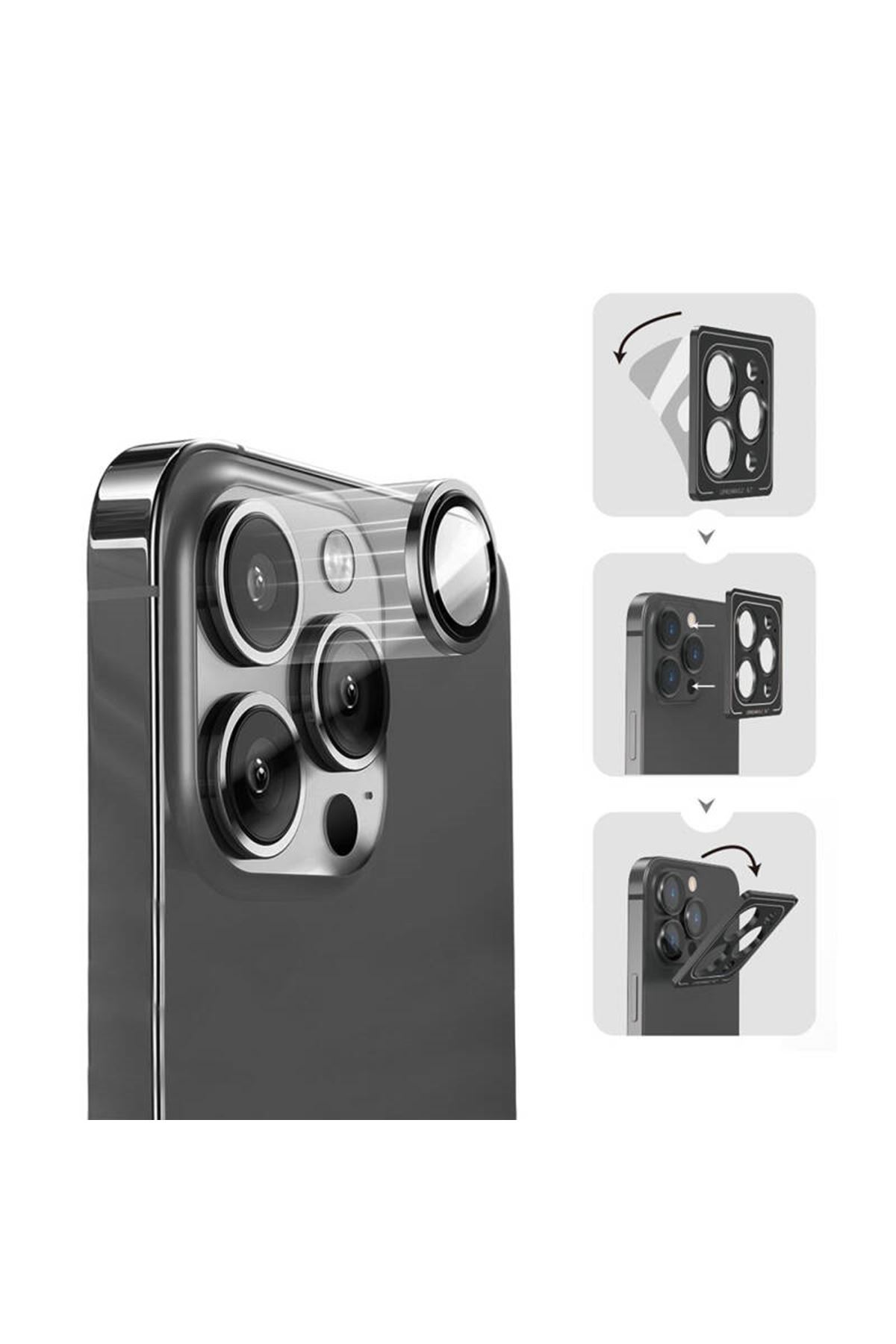 Teknometre Wiwu iPhone 15 Pro Max Lens Guard Lens Koruyucu